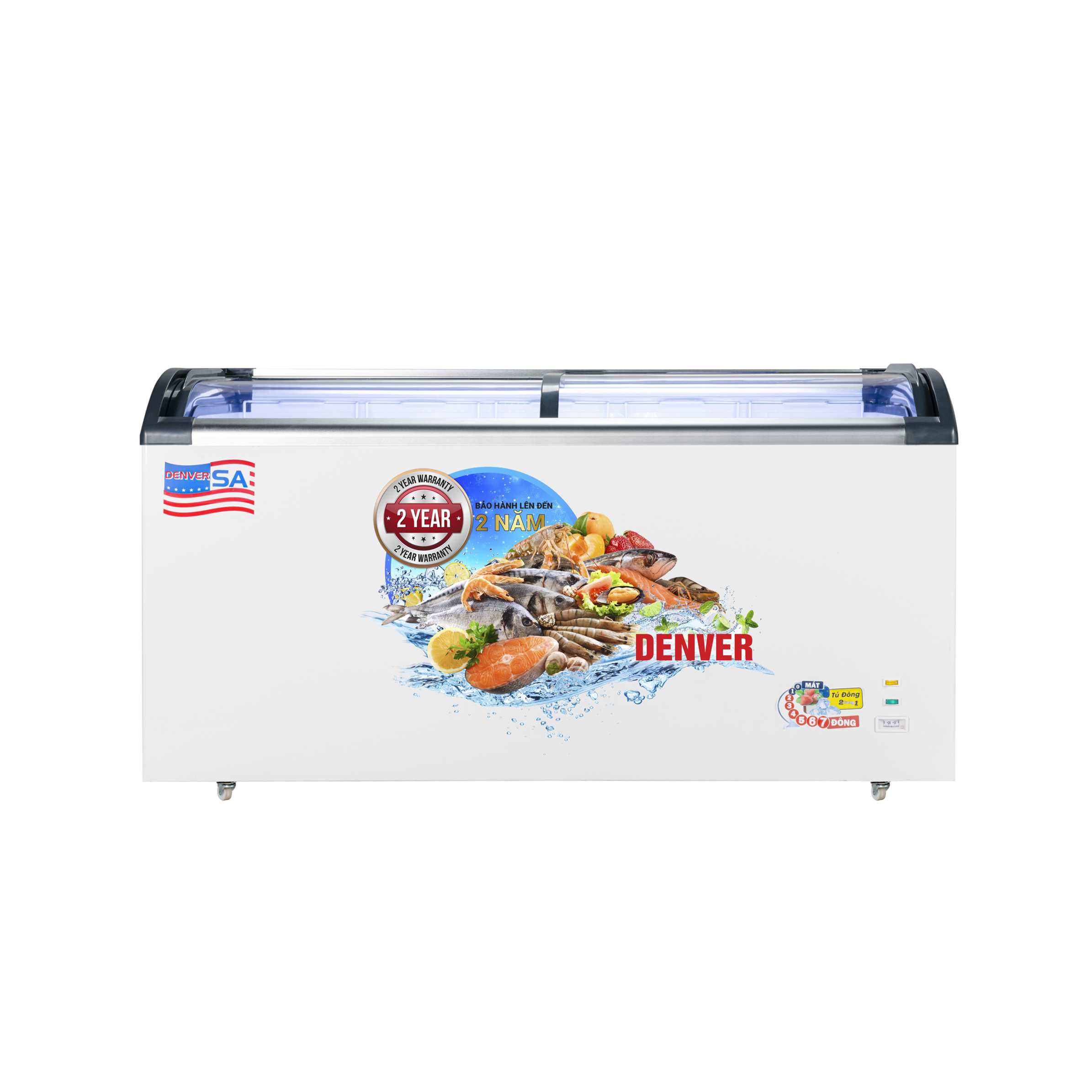 Tủ bảo quản Denver kính cong AS-880K 1 ngăn đông